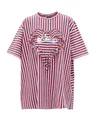 Loewe Paula's Ibiza - Fringe-trim Striped Boxy-fit T-shirt - Womens - Red Multi