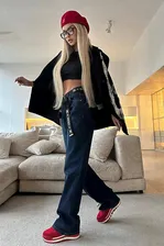 Синие женские джинсы Loewe