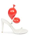 Скульптурные туфли-мюли босоножки Loewe Ballon 100 белые